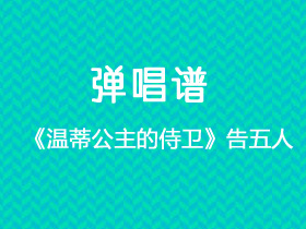 温蒂公主的侍卫吉他谱
