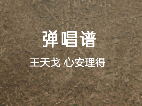 王天戈《心安理得》吉他谱C调吉他弹唱谱